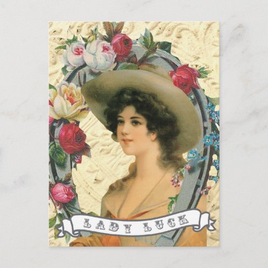  western meisje foto briefkaart (Voorkant)