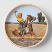  Western meisje op paarden (Voorkant)