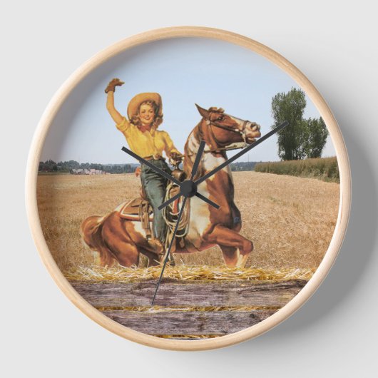  Western meisje op paarden (Voorkant)