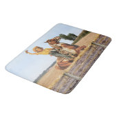  Western meisje op paarden Badmat (Gekanteld)