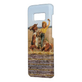  Western meisje op paarden Case-Mate Samsung Galaxy Hoesje (Achterkant/links)