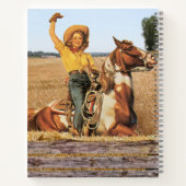  Western meisje op paarden Notitieboek (Achterkant)