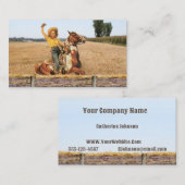  Western meisje op paarden Visitekaartje (Voorkant / Achterkant)