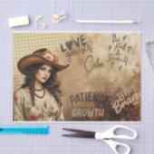  Western Meisje Zelfliefde Quote Decoupage Tissuepapier (Craft)