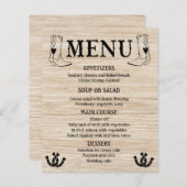 Western Menu Land Weddenschap Cowboy Boots Wood (Voorkant / Achterkant)