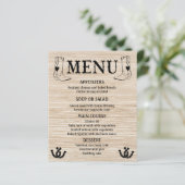 Western Menu Land Weddenschap Cowboy Boots Wood (Staand voorkant)