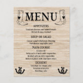 Western Menu Land Weddenschap Cowboy Boots Wood (Voorkant)