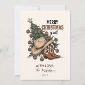 Western Merry Christmas Y’all Feestdagenkaart (Voorkant)