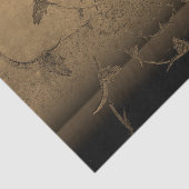 Western metaal Sepia Brown Texture Bull Skull Tissuepapier (Detail)