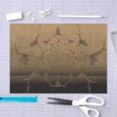Western metaal Sepia Brown Texture Bull Skull Tissuepapier (Craft)