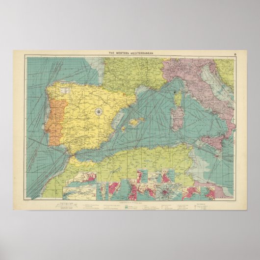 Western Middellandse-Zeegebied Poster (Voorkant)