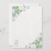 Western Mint Green Horse Charra Quinceañera Kaart (Achterkant)