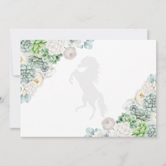 Western Mint Green Quinceañera Sla de datum foto o Kaart (Achterkant)