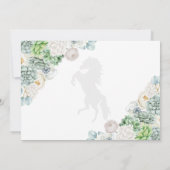 Western Mint Groen Cacti Quinceañera Sla de datum Kaart (Achterkant)