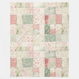 Western Mint Pink Floral Quilt Patterns Fleece Deken