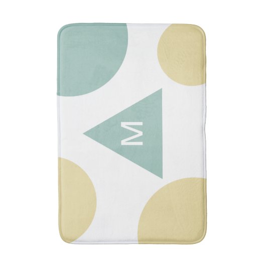 Western modern geometrisch pastelchic badmat (Voorkant Verticaal)