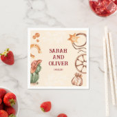 western Mooie rustieke bruine bruiloft Servet (Insitu)