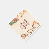 western Mooie rustieke bruine bruiloft Servet (Hoek)