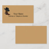 Western Motif Cowboy-Pet en Visitekaartje voor ops (Voorkant / Achterkant)