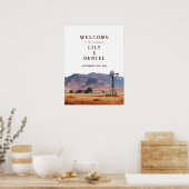 Western Mountain Wedding Welcome Sign Poster (Keuken)