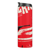 Western movies marathon retro poster design layout thermosbeker (Geroteerd rechts)