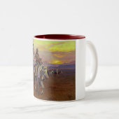  Western Native American Medicine Man Tweekleurige Koffiemok (Voorkant rechts)