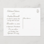 Western net getrouwd rustieke bruiloft paard land aankondigingskaart (Achterkant)