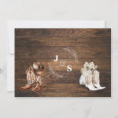 Western Niets Fancy Gewoon Liefde Casual Bruiloft Kaart (Achterkant)