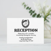 Western Ontvangpaard Land Weddenschap Zwart Kaart (Staand voorkant)