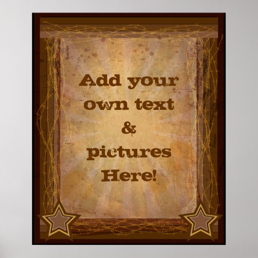 western ontwerp poster (Voorkant)