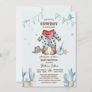 Western onze kleine cowboy Baby shower uitnodiging