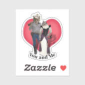 Western Paar Cowboy Cat Sticker (Vel)