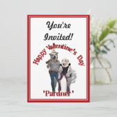 Western paar cowboy hond kaart (Staand voorkant)