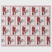 Western paar romantische liefdescadeautjes cadeaupapier (Vlak)