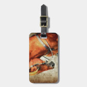 Western paard bagagelabel (Voorkant verticaal)