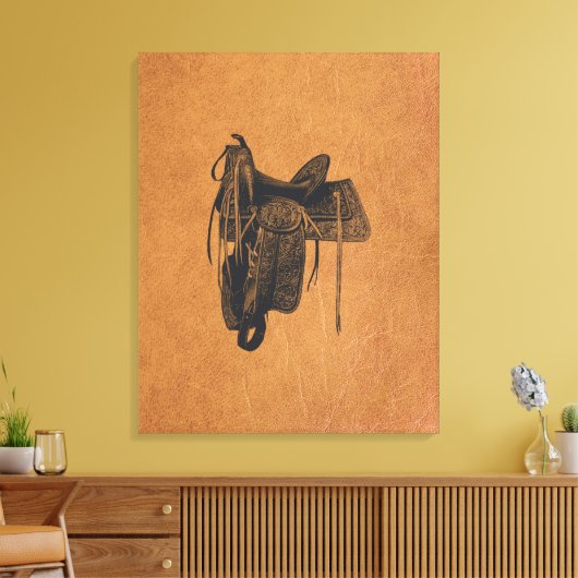  Western paard Canvas Afdruk (Insitu (Woonkamer))