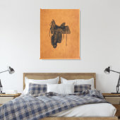  Western paard Canvas Afdruk (Insitu (Slaapkamer))
