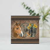 Western paard Cowboy Boots Cowboy Pet Wagon Wiel (Staand voorkant)