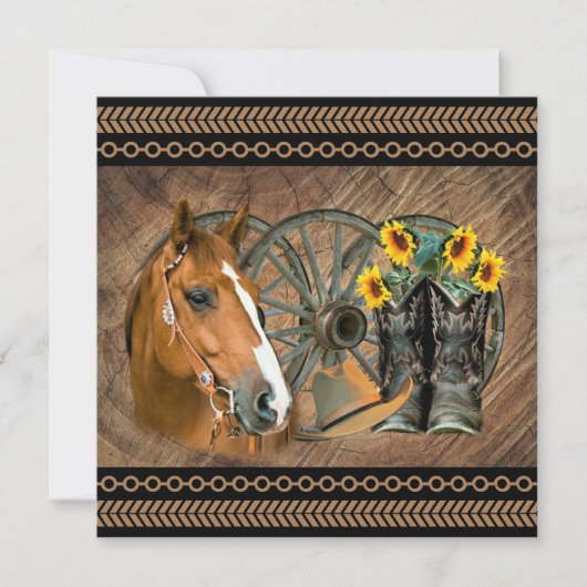 Western paard Cowboy Boots Cowboy Pet Wagon Wiel (Voorkant)