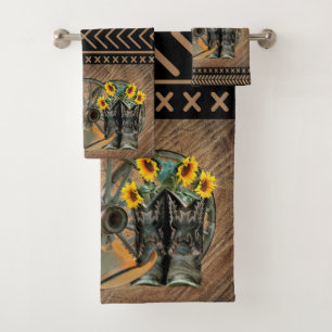 Western paard Cowboy Boots Cowboy Pet Wagon Wiel Bad Handdoek