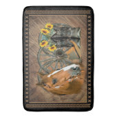 Western paard Cowboy Boots Cowboy Pet Wagon Wiel Badmat (Voorkant Verticaal)