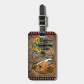 Western paard Cowboy Boots Cowboy Pet Wagon Wiel Bagagelabel (Voorkant verticaal)