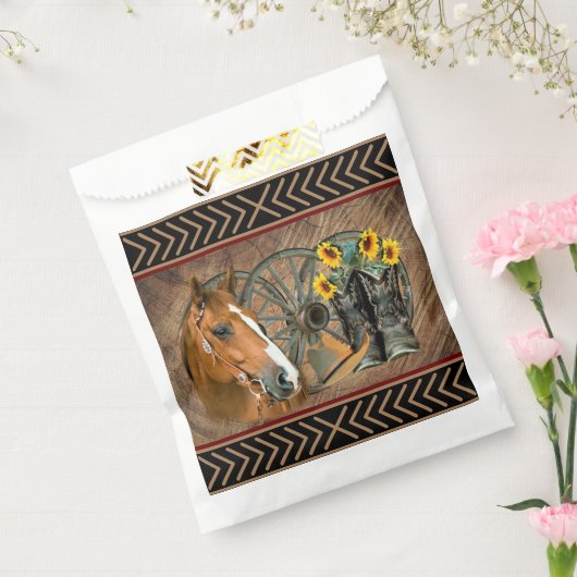 Western paard Cowboy Boots Cowboy Pet Wagon Wiel Bedankzakje (Gezegeld)