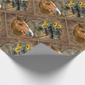 Western paard Cowboy Boots Cowboy Pet Wagon Wiel Cadeaupapier (Hoek)