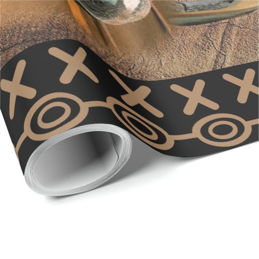 Western paard Cowboy Boots Cowboy Pet Wagon Wiel Cadeaupapier (Rol Hoek)