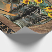 Western paard Cowboy Boots Cowboy Pet Wagon Wiel Cadeaupapier (Hoek)