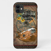 Western paard Cowboy Boots Cowboy Pet Wagon Wiel Case-Mate iPhone Case (Achterkant)
