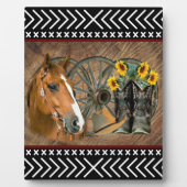 Western paard Cowboy Boots Cowboy Pet Wagon Wiel Fotoplaat (Voorkant)
