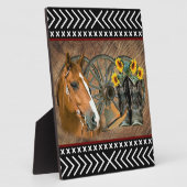 Western paard Cowboy Boots Cowboy Pet Wagon Wiel Fotoplaat (Zijkant)