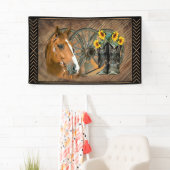 Western paard Cowboy Boots Cowboy Pet Wagon Wiel Spandoek (Insitu)